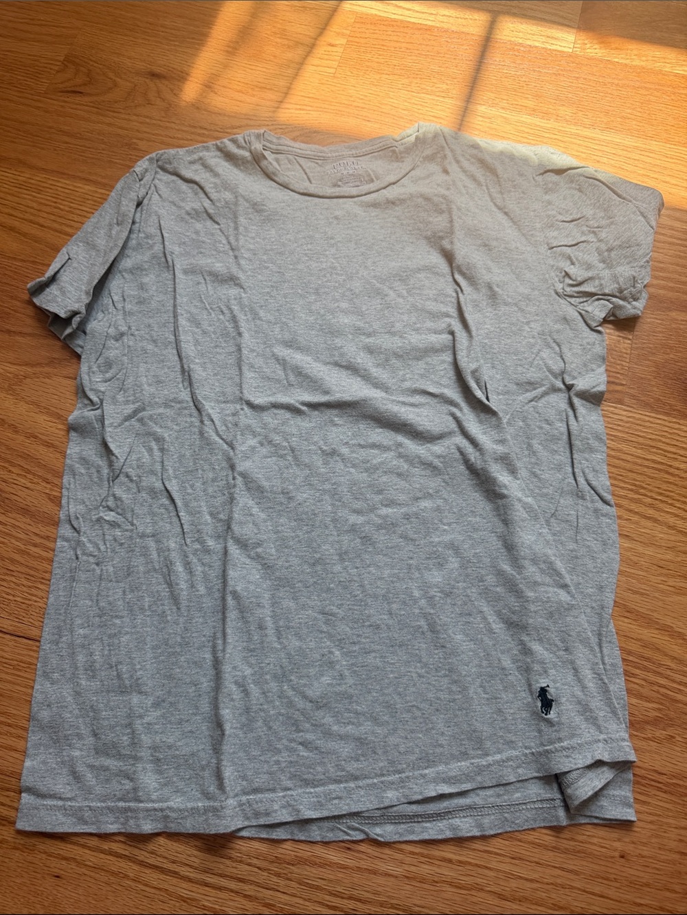 Polo by Ralph Lauren Light Heather Gray Crewneck Tee with Pony Logo